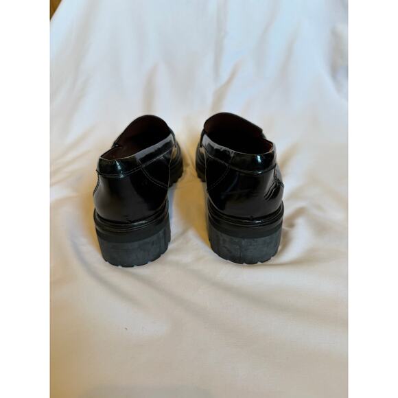 EUC Reformation Black Patent Leather Agathea Chunky Loafers, 8 - Picture 5 of 6